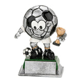 Fodbold statuette, antik sølv