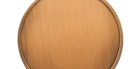 Medalje i stål med dit tryk, ø55 mm.