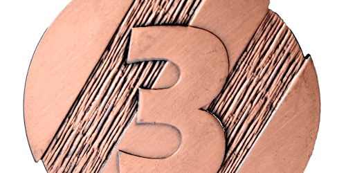 Medalje 1+2+3 præmie ø50 mm.