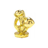 Boksning statuette unisex, guld, 4 sokkeltyper