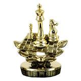 Skak statuette, guld, flere sokkeltyper