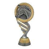 Heste statuette, antikt look, flere sokkeltyper