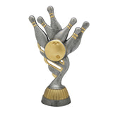 Bowling statuette, antikt look, flere sokkeltyper