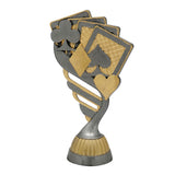 Kortspil statuette, antikt look, flere sokkeltyper