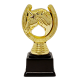 Hestehoved statuette, guld