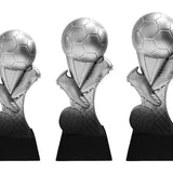 Fodbold statuette, antikt sølv, 3 størrelse