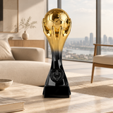 Fodbold pokal statuette, Guld & sort