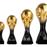 Fodbold pokal statuette, Guld & sort
