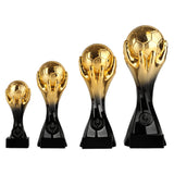 Fodbold pokal statuette, Guld & sort