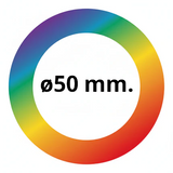 Medalje i stål med Multicolor emblem, med dit 50 mm. emblem