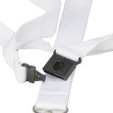 900 x 20 mm. polyester nøglesnor, Hvid. Monteret med Japan Hook og sikkerhedsspænde