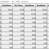Konturskåret Klistermærker, minimum 50 styk