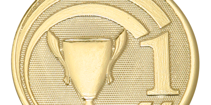 Medalje 1-2-3 præmie, ø45 mm.