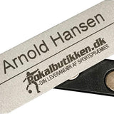 Navneskilt, Sort på grå, Aluminium