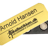Navneskilt, Sort på Guld, Aluminium