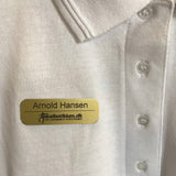 Navneskilt, Sort på Guld, Aluminium