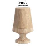 Dansk designet Raflebæger i træ, 6 træ versioner, Lyddæmpet