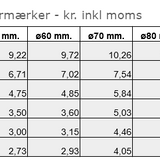 Runde Klistermærker, minimum 50 styk