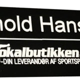 Navneskilt, Hvid på sort, Aluminium