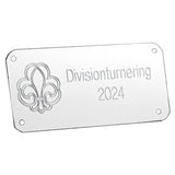 50x25 mm. blank sølv alu. plade