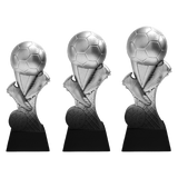 Fodbold statuette, antikt sølv, 3 størrelse